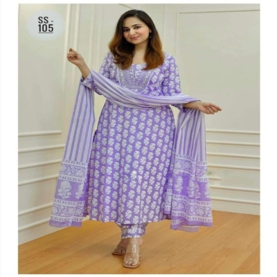 Picture of Exclusive Naira Cut Three Piece Super Hit Collection - Anarkali Kamiz Selwar Dupatta Set - Exclusive Naira Cut Anarkali Three-Piece Set(1015)