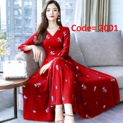 Picture of High Quality VIP Lilen Cotton Fabric And Printed Readymade Kurtis for Women.(2001)