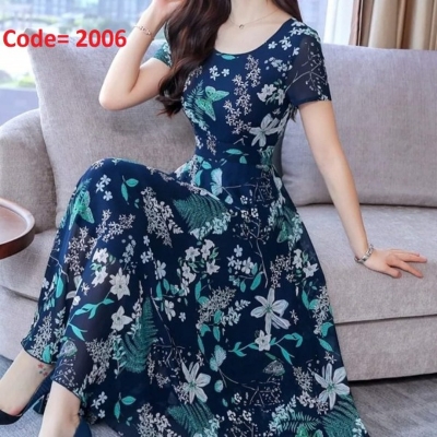 Picture of High Quality VIP Lilen Cotton Fabric And Printed Readymade Kurtis for Women.(2006)