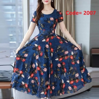 Picture of High Quality VIP Lilen Cotton Fabric And Printed Readymade Kurtis for Women.(2007)