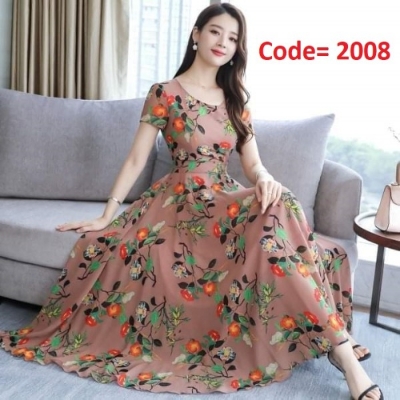 Picture of High Quality VIP Lilen Cotton Fabric And Printed Readymade Kurtis for Women.(2008)