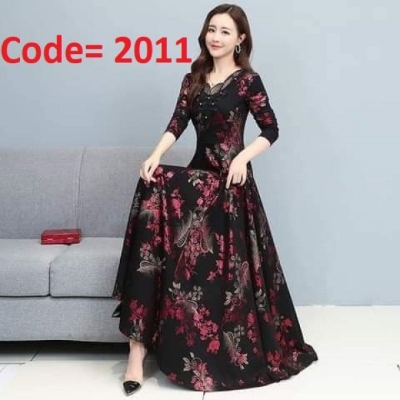 Picture of High Quality China Lily Cotton Fabric With Digital Printed Readymade Kurtis for Women.