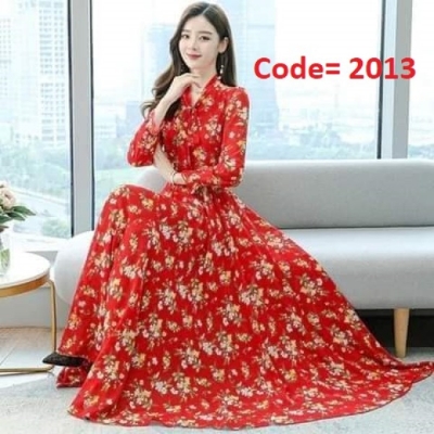 Picture of High Quality China Lily Cotton Fabric With Digital Printed Readymade Kurtis for Women.