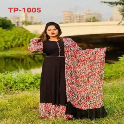 Picture of New exclusive Rangdhonu designed VIP Linen Amburtari Les Work 3 Piece For Stylish Women/Girls(1005)