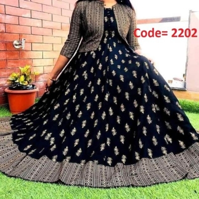 Picture of Exclusive designed Gown 1piece long kurti different koti, Gown long kurti For Stylish Women / Girls(2202)