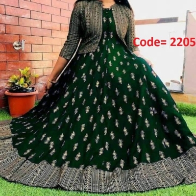 Picture of Exclusive designed Gown 1piece long kurti different koti, Gown long kurti For Stylish Women / Girls(2205)