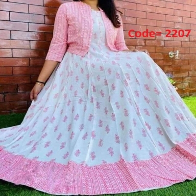 Picture of Exclusive designed Gown 1piece long kurti different koti, Gown long kurti For Stylish Women / Girls(2207)