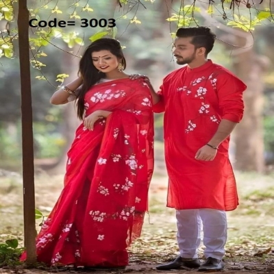 Picture of Block Printed Dhupian Silk Couple Set ( 3003 )