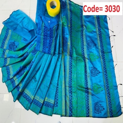 Picture of Block Printed Dhupian Silk Couple Set (3030)