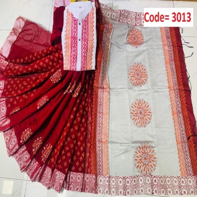 Picture of Block Printed Dhupian Silk Couple Set (3013)