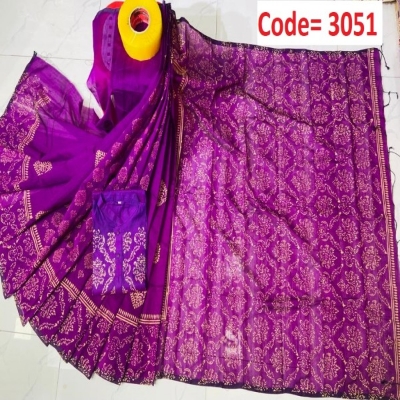 Picture of Block Printed Dhupian Silk Couple Set (3051)