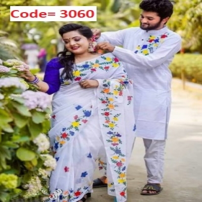 Picture of Block Printed Dhupian Silk Couple Set (3060)