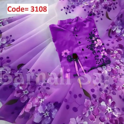 Picture of Block Printed Dhupian Silk Couple Set (3108)