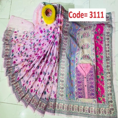Picture of Block Printed Dhupian Silk Couple Set (3111)