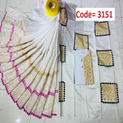 Picture of Block Printed Dhupian Silk Couple Set (3151)