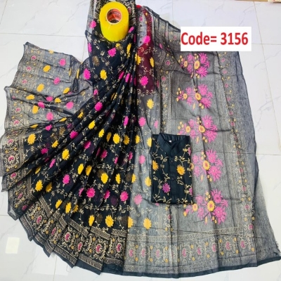 Picture of Block Printed Dhupian Silk Couple Set (3156)