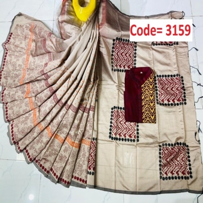 Picture of Block Printed Dhupian Silk Couple Set (3159)