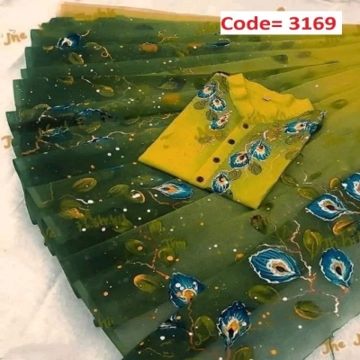 Picture of Block Printed Dhupian Silk Couple Set