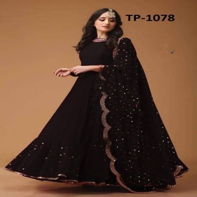 Picture of Exclusive New Collection Georgette Embroidery Salwar Kameez For Women - Dress For Girls - Dress For Girls - 3 Pice Dress - Three Piece(1078)