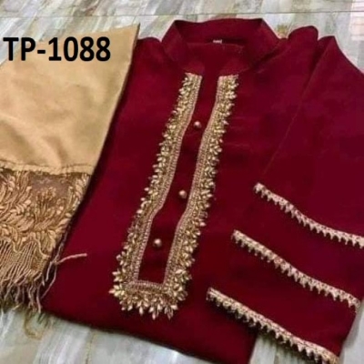 Picture of High Quality China Lily Cotton Fabric With Digital Printed Readymade Kurtis for Women.(1088)