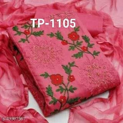 Picture of New exclusive Rangdhonu designed VIP Linen Amburtari Les Work 3 Piece For Stylish Women/Girls(1105)