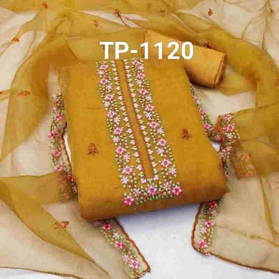 Picture of Embroidered Tissue Salwar Kameez 4 PC(TP-1120)