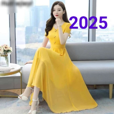 Picture of Georjet Exclusive designed Gown 1piece long kurti  For Stylish Women / Girls(2025)