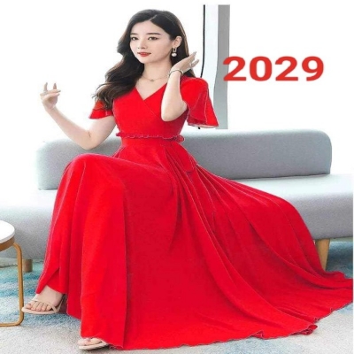 Picture of New Attractive Georjet Exclusive designed Gown 1piece long kurti For Stylish Women / Girls(2029)