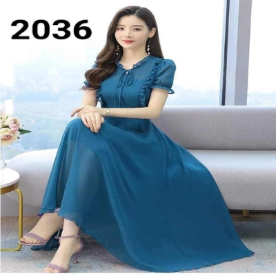 Picture of New Attractive Georjet Exclusive designed Gown 1piece long kurti For Stylish Women / Girls(2036)