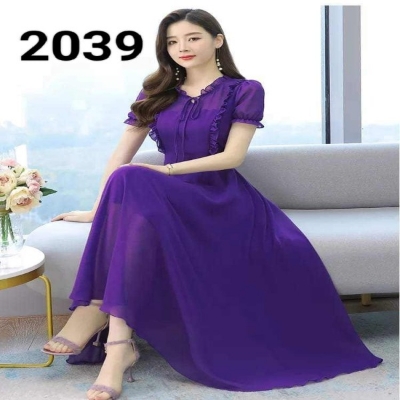 Picture of New Attractive Georjet Exclusive designed Gown 1piece long kurti For Stylish Women / Girls(2039)