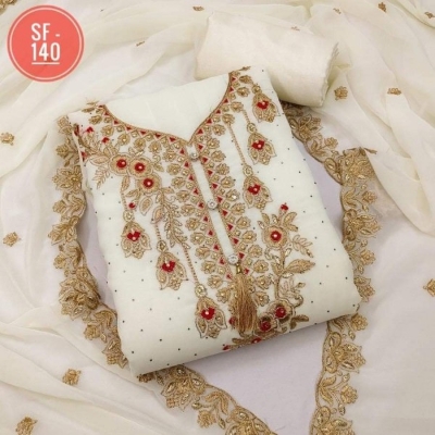 Picture of Embroidery & Stone Work Georgette Kameez four peace (GR-101)