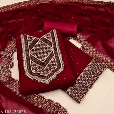 Picture of Embroidery & Stone Work Georgette Kameez Four Peace (GR-138)