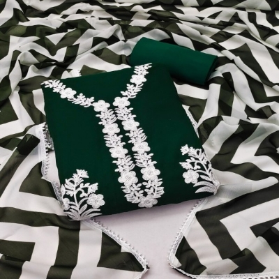 Picture of Joypuri Color Ari Work linen Stylish Gorgeous Three Piece Shalwar Kamiz Dresses (AR-102)