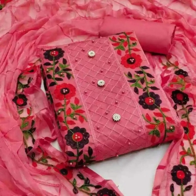 Picture of Ari Work embodari Cotton Stylish Gorgeous Three Piece Shalwar Kamiz Dresses(AR-114)