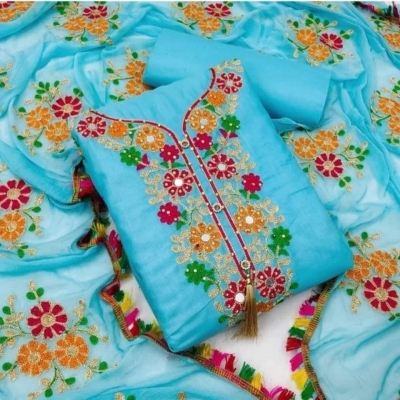 Picture of Ari Work embodari Cotton Stylish Gorgeous Three Piece Shalwar Kamiz Dresses(AR-126)