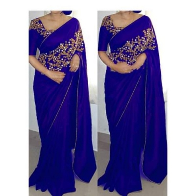 Picture of Georgette High Quality Embroidery Stylish Sharee ( S-153)