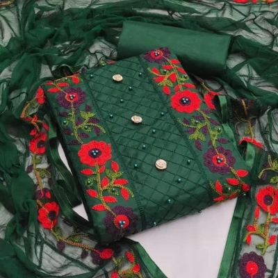 Picture of Ari Work embodari Cotton Stylish Gorgeous Three Piece Shalwar Kamiz Dresses(AR-113)