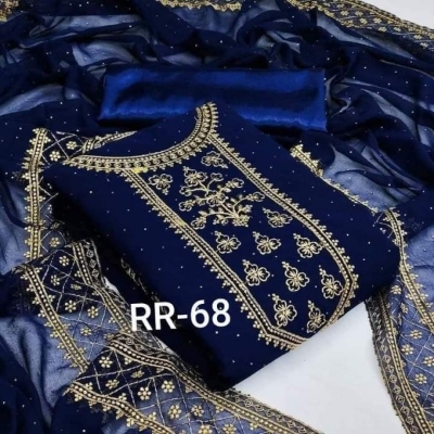 Picture of Embroidery & Stone Work Georgette Kameez Four Peace (GR-144)