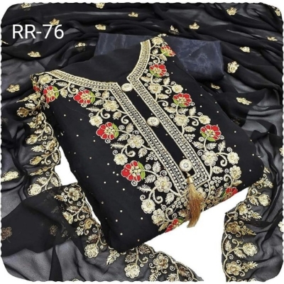 Picture of Embroidery & Stone Work Georgette Kameez Four Peace (GR-114)