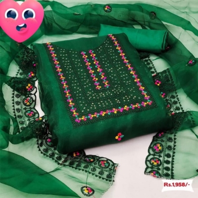 Picture of Embroidery & Stone Work Georgette Kameez Four Peace (GRS-131)