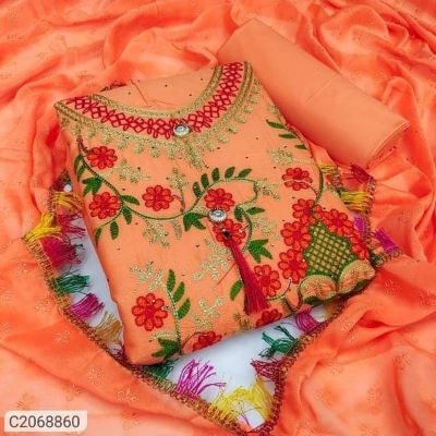 Picture of Ari Work embodari Cotton Stylish Gorgeous Three Piece Shalwar Kamiz Dresses(AR-116)