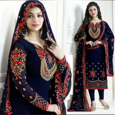 Picture of Trendy - Comfortable - New Unstitched Georgette Good Fashionable Stylish and Comfortable Good Printed Salwar Kameez dress for Women(g-101)
