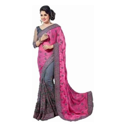 Picture of Indian Jeorjet High Quality Embroidery Stylish Sharee ( SS-203)