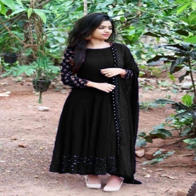 Picture of Georgette Embroidery Work Party Wear Party Dress For Women(GR1527)