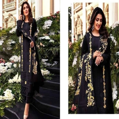 Picture of Georgette Embroidery Work Party Wear Party Dress For Women(GR1530)