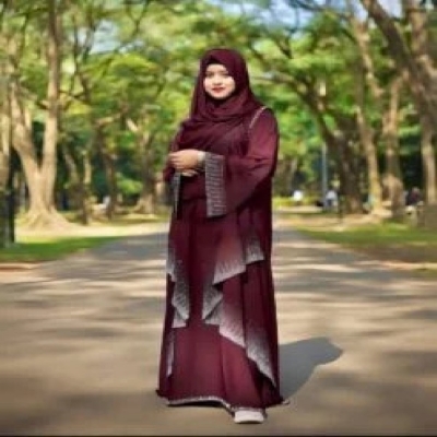 Picture of Borkha+Hijab Dubai Cherry Amazing Premium Quality(B-9)