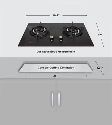 Buy  Gazi Smiss Double Gas Stove Made by High Quality Ceramic Marble Body and Brass Burner Cap- EG-B740M -(Best Price) Online at Best Price in Bangladesh