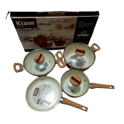 Picture of kiam Non-Stick CERAMIC  7 Pcs Set INDUCATION BOTTOM