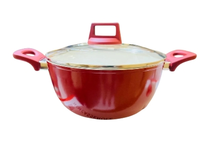 Picture of casserole with glass lid ceramic inducation bottom -26 cm