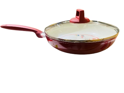 Picture of kiam frypan with glass lid inducation bottom ceramic 28cm